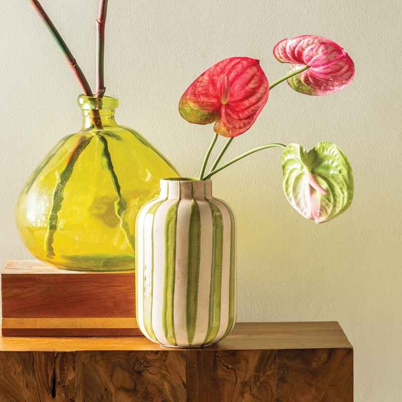 Set of 2 Artificial Anthurium Spray - Green